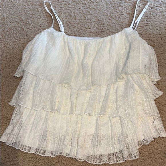 Lush White Layered Tank Top - Picture 3 of 3